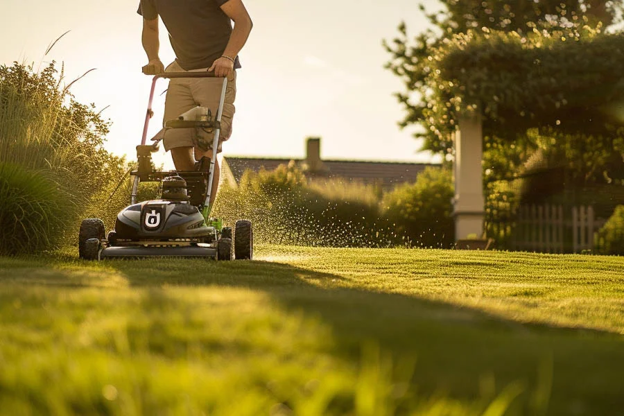 walk behind electric lawn mower