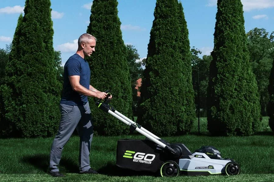 cordless self propelled lawn mower